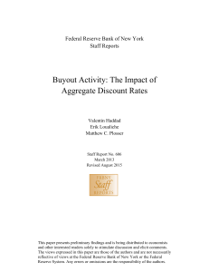 Buyout Activity: The Impact of Aggregate Discount Rates