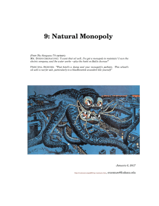 9: Natural Monopoly