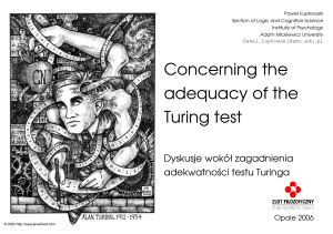 Concerning the adequacy of the Turing test