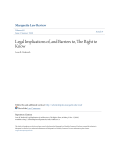 Legal Implications of, and Barriers to, The Right to Know