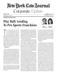 Play Ball: Lending To Pro Sports Franchises By