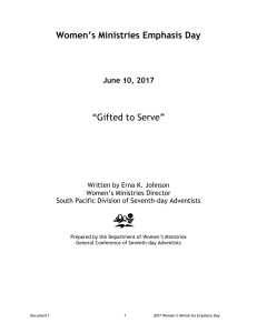 Sermon Gifted to Serve - Central Jamaica Conference