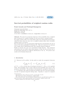 Survival probabilities of weighted random walks