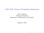 STAT 3610: Review of Probability Distributions