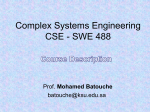 SWE 488 - Course description New