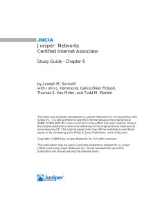JNCIA Study Guide - Open Shortest Path First (OSPF)