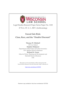 Forced Sale Risk: Class, Race, and the “Double Discount”