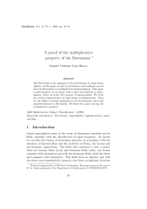 A proof of the multiplicative property of the Berezinian ∗