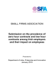 SMALL FIRMS ASSOCIATION Submission on the prevalence of