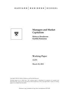 Managers and Market Capitalism