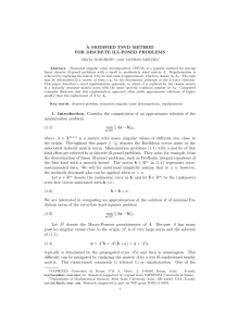 A MODIFIED TSVD METHOD FOR DISCRETE ILL