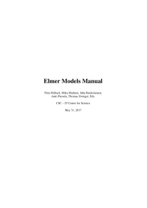 Elmer Models Manual