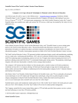 Scientific Games Wins North Carolina`s Instant Game Business June