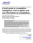A brief guide to competitive intelligence: how to gather and