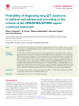 Probability of diagnosing long QT syndrome in children and