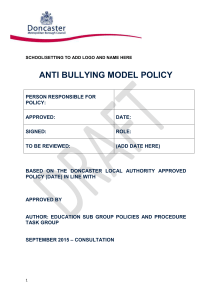 Model Anti Bullying Policy