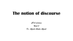 The notion of discourse