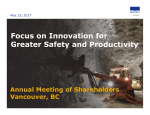 Focus on Innovation for Greater Safety and Productivity