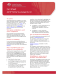 Fact Sheet - Joint Venture Arrangements
