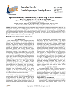 Spatial Reusability-Aware Routing in Multi-Hop Wireless