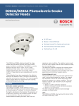 D282A/D283A Photoelectric Smoke Detector Heads
