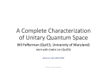 A Complete Characterization of Unitary Quantum Space