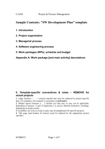 Example Software Development Plan (SDP) template