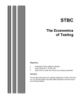 STBC –The Economics of Testing