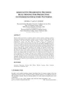 associative regressive decision rule mining for predicting