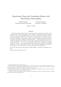 Expectations Traps and Coordination Failures with Discretionary