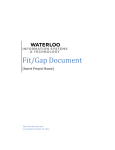 Fit/Gap Document