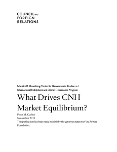 What Drives CNH Market Equilibrium?