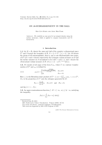 ON M-SUBHARMONICITY IN THE BALL 1. Introduction 1.1. Let B