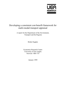 Developing a consistent cost-benefit framework for multi