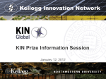 KIN Prize Information Session - Kellogg School of Management