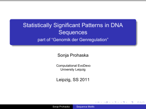 Statistically Significant Patterns in DNA Sequences