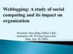 A study of social computing and its impact on organization