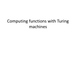 Computing functions with Turing machines
