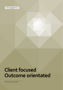 Client focused Outcome orientated