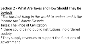 "taxes and taxation" unit powerpoint