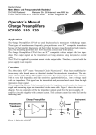 Operator´s Manual Charge Preamplifiers ICP100 / 110 / 120