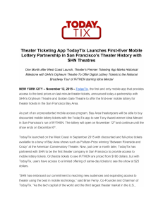 Theater Ticketing App TodayTix Launches First