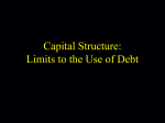 Debt (B) Value of firm (V)