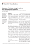 Evaluation of Behavior Change in Patients with Developmental