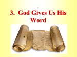 2. God the Father Created and Cares for his World