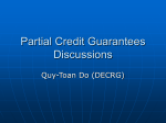 Partial Credit Guarantees Discussions