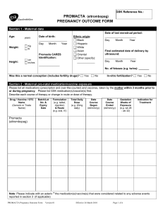 pregnancy outcome form