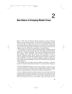 Chapter Two: New Nature of Emerging-Market Crises -