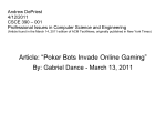 Poker Bots Invade Online Gaming