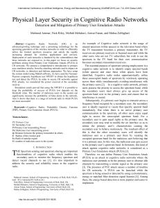 Physical Layer Security in Cognitive Radio Networks